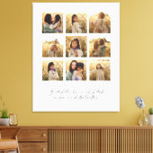 家族数々の写真ハート引用文エレガントスタイリッシュ キャンバスプリント (インサイチュ (リビング))