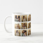 家族数々の写真ハート引用文エレガントスタイリッシュ コーヒーマグカップ (左)