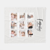 家族数々の写真プリント フリースブランケット (正面(横))