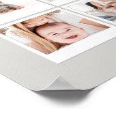 家族数々の写真プリント ポスター (角)