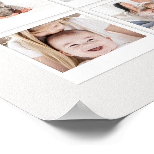 家族数々の写真プリント ポスター (角)