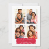 家族数々の写真モダンミニマルシンプルバナー シーズンカード (正面)