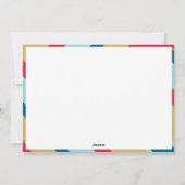 家族数々の写真モダン可愛い縁ど幾何学 シーズンカード (裏面)