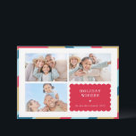 家族数々の写真モダン可愛い縁ど幾何学 シーズンカード<br><div class="desc">kat massard >>> WWW.SIMPLYSWEETPAPERIE.COM<<< An elegant card design featuring quote that you can change yourself! White geometric border on the backside,  giving you the opportunity to handwrite a personal message or place a full portrait photo. NOTE >> 連絡 me kat@simplysweetpaperie.com写真のサイズを完全に変更する必要がありまもしす。</div>