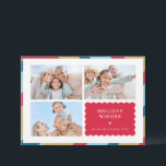 家族数々の写真モダン可愛い縁ど幾何学 シーズンカード<br><div class="desc">kat massard >>> WWW.SIMPLYSWEETPAPERIE.COM<<< An elegant card design featuring quote that you can change yourself! White geometric border on the backside,  giving you the opportunity to handwrite a personal message or place a full portrait photo. NOTE >> 連絡 me kat@simplysweetpaperie.com写真のサイズを完全に変更する必要がありまもしす。</div>