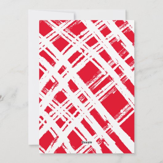 家族数々の写真伝統的メリークリスマスレッド シーズンカード (裏面)