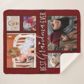 家族数々の写真最高ののおばあちゃんがワイン シェルパブランケット (正面(横))