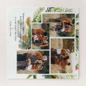 家族数々の写真緑の離れクリスマスの喜び ジグソーパズル (横)