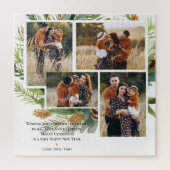 家族数々の写真緑の離れクリスマスの喜び ジグソーパズル (縦)