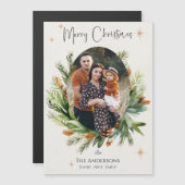 家族数々の写真緑葉のクリスマス (正面/裏面)