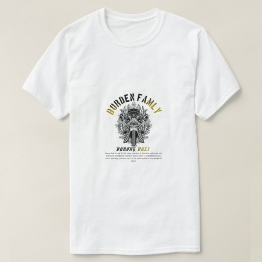 家族文化を負担する Tシャツ (デザイン正面)