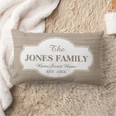家族新しい家の確立された年白および木 ランバークッション (ブランケット)