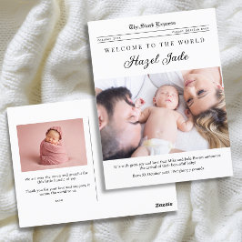 家族新聞の誕生のお知らせ ポストカード