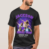 家族旅行の思い出カスタムフォト ブートレグ ラップ Tシャツ (正面)