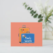 家族旅行はがき ポストカード (スタンド正面)