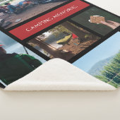 家族旅行キャンプの思い出フォトキープサケ シェルパブランケット (3/4)