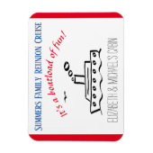 家族旅行クルーズ船 オーダーメイドバケーション マグネット (縦)