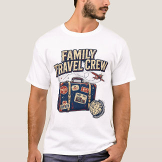家族旅行クルーTシャツ - ファミリートリップ Tシャツ
