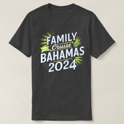 家族旅行バハマ2024 Tシャツ (デザイン正面)