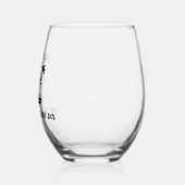 家族旅行パーソナライズされた ステムなしワイングラス (左)