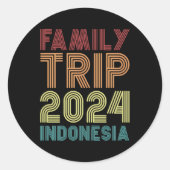 家族旅行2024インドネシアバケーション ラウンドシール (正面)