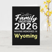 家族旅行2026 思い出を作る ワイオミング州の夏 カード (黄色い花)