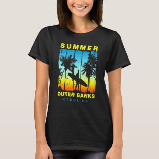 家族旅行 カロライナ アウターバンクス サンセットビーチ Tシャツ