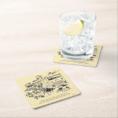 家族旅行 スクエアペーパーコースター (インサイチュ)