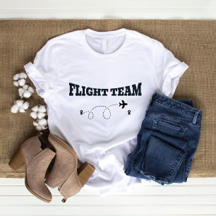 家族旅行 ブラック フライト チーム 飛行機 Tシャツ