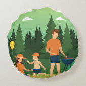 家族旅行 ラウンドクッション (裏面)