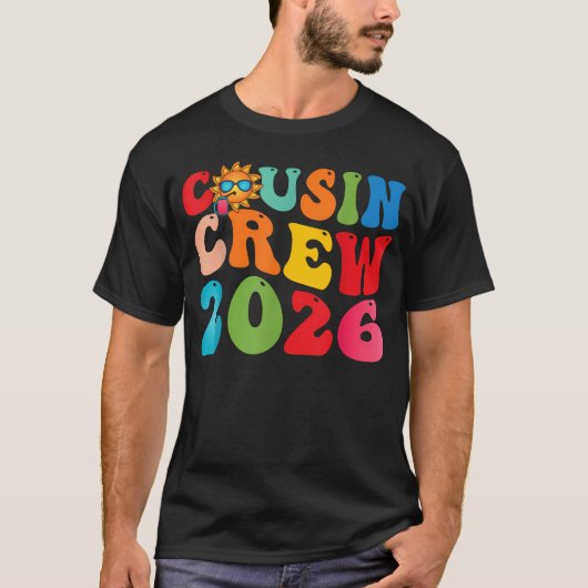 家族旅行 2026 年再会 いとこの仲間 休暇 Tシャツ (正面)