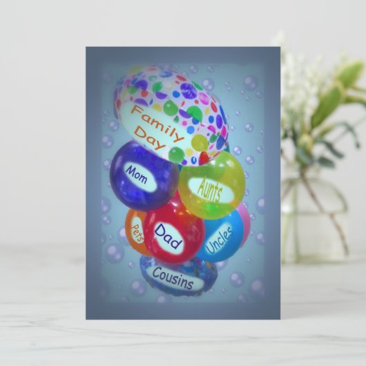 家族日の招待状 招待状 (スタンド正面)