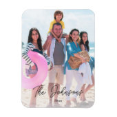 家族日モダン写真名カスタム冷蔵庫 マグネット (縦)