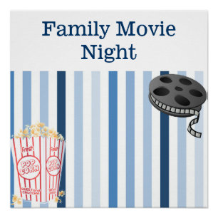 家族映画夜ポスター ポスター