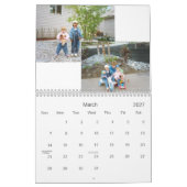 家族暦 カレンダー (3月 2027)