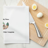 家族最高のの時間が一緒に過ごすキャンプ キッチンタオル (四つ折り)