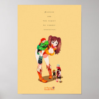 家族最高のや友人についてのアニメ引用文 ポスター
