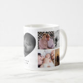 家族最高の写真コラージュとカスタム文字 コーヒーマグカップ (正面右)