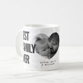 家族最高の写真コラージュとカスタム文字 コーヒーマグカップ (正面左)