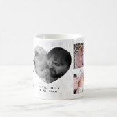 家族最高の写真コラージュとカスタム文字 コーヒーマグカップ (中央)