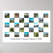 家族最高の写真ホリデー思い出市松模様に品 ポスター (正面)