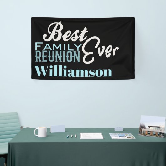 家族最高の懇親会集モダン集 横断幕 (トレードショー)