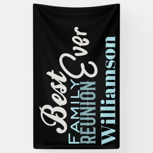 家族最高の懇親会集モダン集 横断幕 (縦)