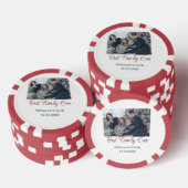 家族最高の追加の姓写真の日付 ポーカーチップ (積み重ね)