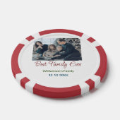 家族最高の追加の姓写真の日付 ポーカーチップ (シングル)