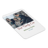 家族最高の追加の姓写真の日付 マグネット (右側)