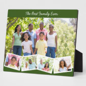 家族最高のEver - カスタムPhoto Collage Green フォトプラーク (側面)