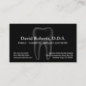 家族歯医者プレーンブラックデンタルアポイントメント 予約カード (正面)