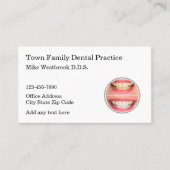 家族歯科医院アポイントメントテンプレート 名刺 (正面)