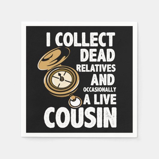 家族歴史家系図学 スタンダードカクテルナプキン (正面)